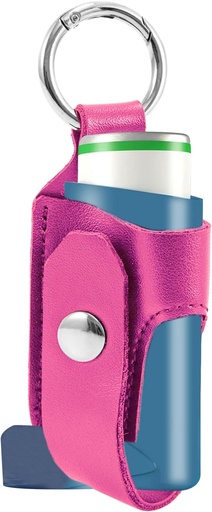 [BRSRO2YEPMCBADLZ] Asthma Inhaler Holder PU Leather Travel Handy Holder, Lightweight Portable Asthma Inhaler Case for Adults and Kids (Inhaler Not Included)