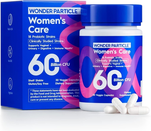 [BRSRMYIEDIMQE2DK] Probiotics for Women with Prebiotics and Cranberry, 60 Billion CFU, 18 Strains, Women’s Daily Probiotic, for Digestive Vaginal & UTI Health, Non-GMO, No Soy&Gluten, 30ct