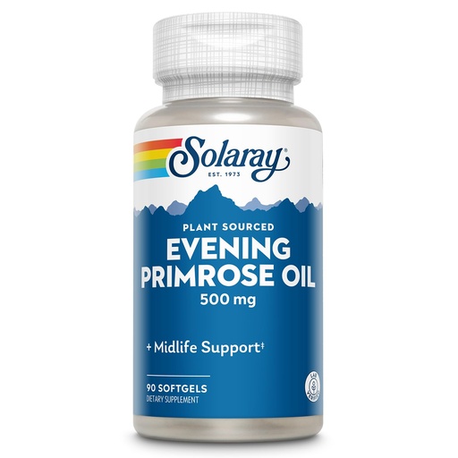 [BRSWIYQAO4GQKAL4] SOLARAY High Potency Evening Primrose Oil 500mg - Midlife Support - Source of Gamma Linolenic Acid and Linoleic Acid - No Solvents, Cold Pressed - 90 Servings, 90 Softgels
