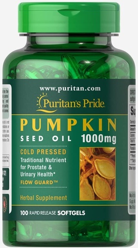 [BRSWIZTRAV6AKA3A] Pumpkin Seed Oil, Supports Prostate and Urinary Health White 100 Count (Pack of 1)