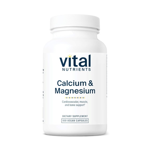 [BRSWIZADOJ6Q23QZ] Vital Nutrients Calcium & Magnesium - Vegan Calcium Supplement with Magnesium - Support Bone Strength, Muscle, and Heart Health - Gluten, Dairy, Soy Free - Non-GMO - 100 Capsules
