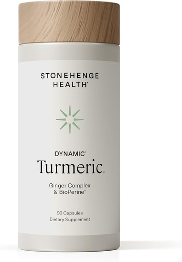 [BRSWYYIECR7BADL6] Stonehenge Health Dynamic Turmeric Curcumin dengan Ginger - Potensi Tinggi - 1.650 mg Turmeriic dengan 95% Curcuminoid & BioPerine, 90 Vegetarian Capsules
