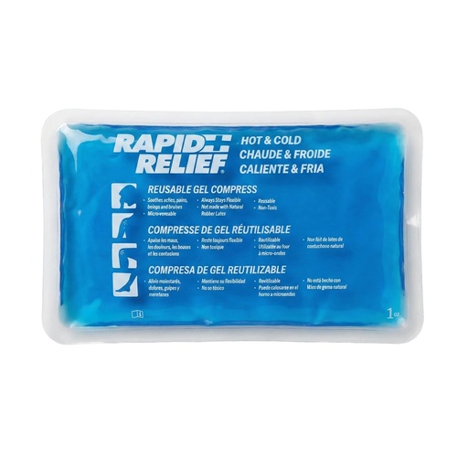 [BRSWGFT5OUDQYG3Z] Rapid Relief Gel Ice Pack, Reusable Cold Pain Relief, Medium 5x9 Inch 1 Ct