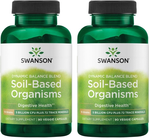 [BRSRMEIFO4BA4CI7] Swanson Dynamic Balanced Blend Soil-Based Organisms 5 Billion Cfu 90 Veg Caps 2 Pack