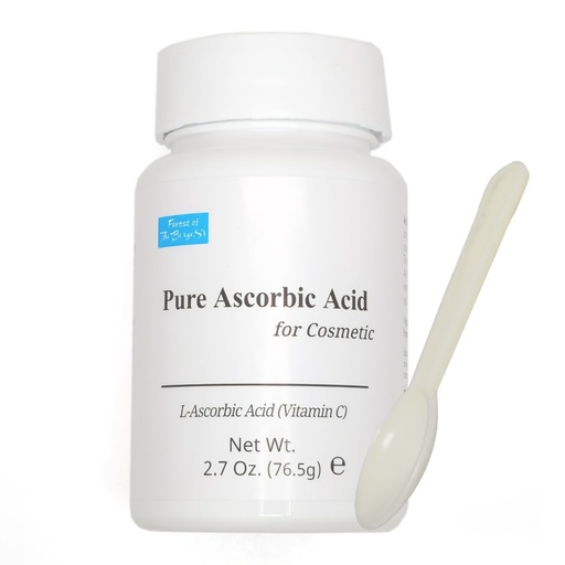[BRSW2FQ3PMMQIF3O] FOREST OF THE BORGES'S Pure Ascorbic Acid Cosmetic, 2.7 oz. 76.5g Pure Vitamin C Powder for Face, Skin, Topical Use, Mini Spoon Included