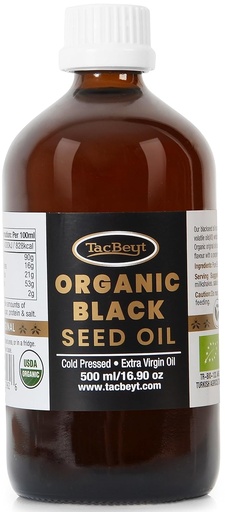 [BRSROEI2CMIQYD3P] TacBeyt Black Seed Oil, Organic Cold Pressed Liquid, 2% Thymoquinone, 100% Original Turkish Black Seed Oil, USDA Certified, Gluten Free, Non GMO, Cold-Pressed, (Original 16.90 Fl Oz)