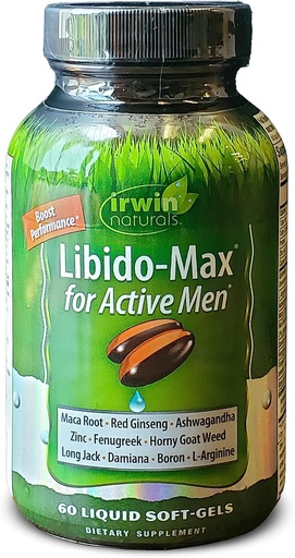 [BRSWYGI6BB6GKYLG] Irwin Naturals Libido-Max, 60 Sgel aktiboentzat