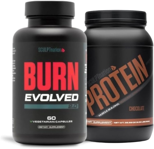 [BRSROAYZB4CGOGQ7] Sculpt Nation by V Shred Burn Evolve 2.0 and Protein Chocolate Powder Bundle