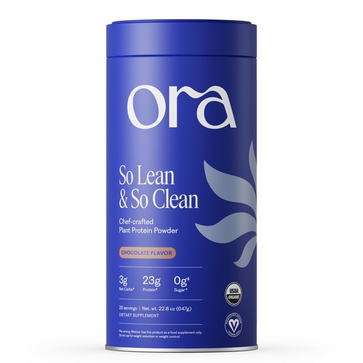 [BRSWECQ5A57GAD3J] Ora Organic Vegan Protein Powder - 23g Plant Protein for Women and Men - Chocolate Flavor 20 Servings, Bloat-Free, Gluten Free, Non-GMO, No Artificial Sweeteners