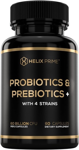 [BRSWYHA2DMFQ2D33] Probiotics and Prebiotics for Women or Men Probiotics 60BN CFU Lactobacillus Acidophilus Bifidobacterium Lactis Made in USA