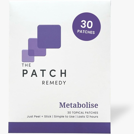 [BRSROCYTBMBWE3YZ] The Patch Remedy Metabolise Patch | 5-HTP, Guarana, L-Carnitine, Fucus, Zinc, Yerba Mate, Raspberry Ketone | 30 Patches