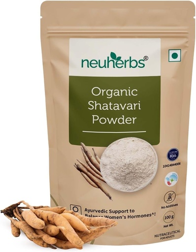 [BRSRA2YHAEHR6D36] Organic Shatavari Powder | Ayurvedic Support to Balance Women's Hormones | Herbal Supplement | Good for Healthy Digestion & Reproductive System | Certified Organic - 100g