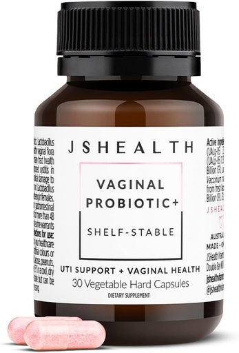 [BRSW2EL7BUCRYHT3] JSHealth Vitamines Vaginal Probiotic Supplement - Soutient la santé urinaire et vaginale – Stable traitement de l'infection des levures stables pour les femmes (30 capsules)