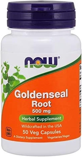 [BRSWIZYTBMIBMFA3] Now Foods GOLDENSEAL ROOT 500mg 50 CAPS