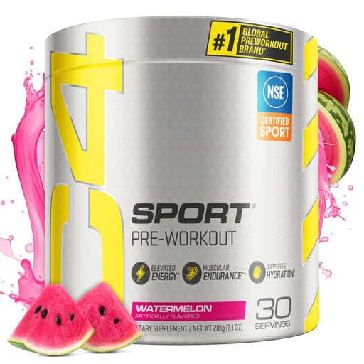 [BRSWGYL5PIFB6FDB] Cellucor C4 Sport Pre Workout Powder Watermelon - NSF Certified for Sport + Preworkout Energy Supplement for Men & Women - 135mg Caffeine + Creatine Monohydrate - 30 Servings