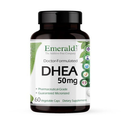 [BRSWKGABO4NQY2LI] Emerald Labs DHEA 50mg - Adrenal Support Supplement to Help Hormone Balance* - Gluten-Free - 60 Vegetable Capsules (60-Day Supply)
