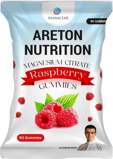 [BRSROFL5BNYBYCA6] Alta Absorción Raspberry Magnesio Gummies - 90 Conde - soporta a saúde muscular e ósea, alivio do estrés, estado de ánimo tranquilo