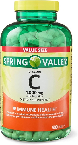 [BRSROZYKCQHAECT3] jogi Vitamin C with Rose HIPS Tablets Dietary Supplement Value Size, 1,000 mg,1,000 mg of Vitamin C and 8 mg of Rose HIPS per Tablet 500 Count
