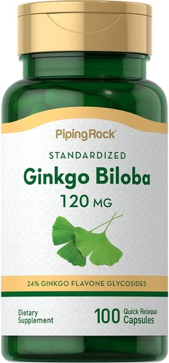[BRSWIFDQAYIAIG32] Piping Rock Ginkgo Biloba Συμπληρώματα 120mg 
