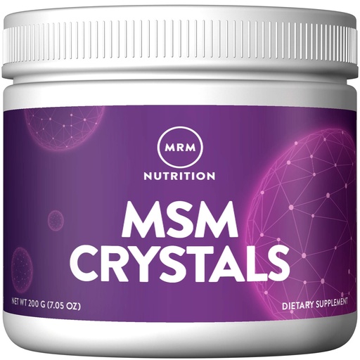 [BRSWIYQCOR7QC3DA] MRM MSM Crystals - For Women & Men - Pure Bioavailable Sulfur Powder Supplement for Hair, Skin & Nail Support, Methylsulfonylmethane Powder, High-Purity Sulfur Source, Vegan & Non GMO - 200 Servings
