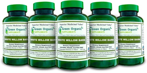 [BRSRMYDRDIIRQ2YV] Green Organic Supplements White Willow Bark (Pack of 5)
