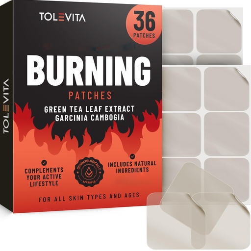 [BRSRAAQFOV6AOHTO] TOLEVITA Patches with Garcinia Cambogia - 36 Pcs | | Easy-to-Use Natural Patches for Active Lifestyles, Gym, Fitness, and Daily Vitality