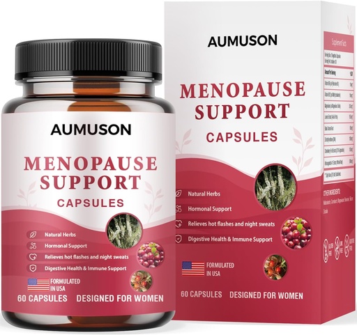 [BRSRAGQOCQBB6EIZ] Vitamins for Menopause Support Capsules for Women - Herbal 12-in-1- Hormone Balance with Black Cohosh,Ashwagandha, DIM, Magnesium, Chasteberry, B6, B12- and More in a New Formula