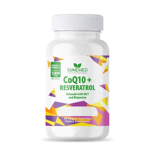 [BRSRM2QYOUMAEHQ4] CoQ10 Powerful Antioxidant (Capsules Coq10+Resveratrol)