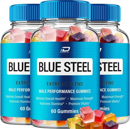 [BRSRAEARPN5WMG3X] Blue Steel Gummies - BlueSteel Hemp Gummies, Steel Blue Official Formula Hemp Gummies - Natural Hemp Oil Advanced Formulation, Blue Steel Hemp Gummies Reviews (3 Pack - 180 Gummies)