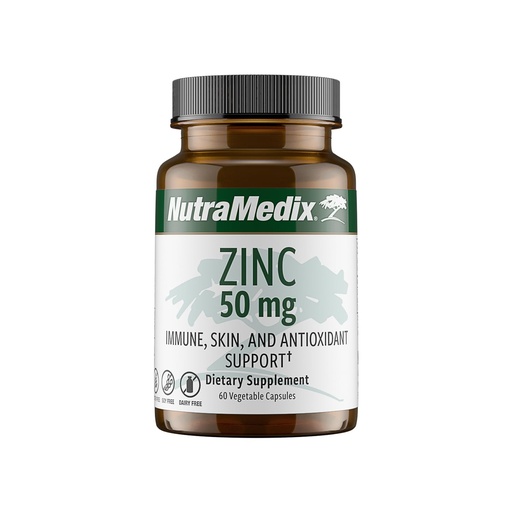 [BRSWYEATDN7AKYI4] NutraMedix Zinc 50mg - Supplements for a Healthy Immune Defense, Skin Health & Antioxidant Support - Easy to Digest Zinc for Immune Health (60 Capsules)