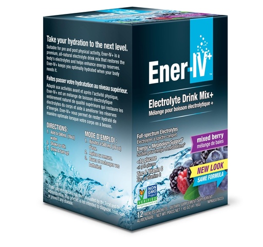 [BRSWGEAQDJ5GYCL7] Ener-Life Mixed Berry Electrolyte Drink Mix 12 Count, 3.4 GR