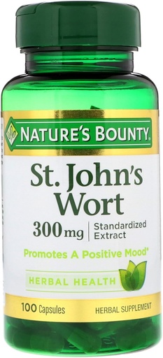 [BRSWIYQZCF6Q4FTY] Nature's Bounty St. John's Wort, 300 mg, 100 capsules