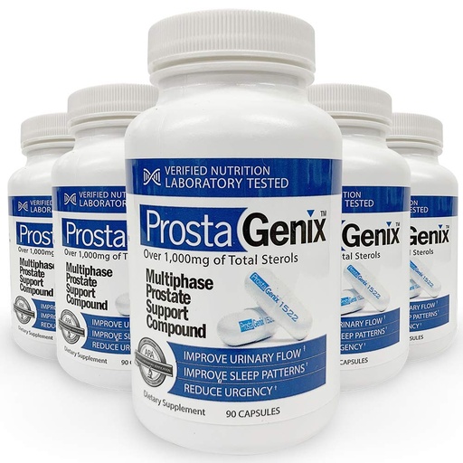 [BRSWGATYOANBQGT4] ProstaGenix Multiphase Prostate Supplement -5 Bottles - Over 1 Million Sold - End Nighttime Bathroom Trips, Urgency, Frequent Urination.