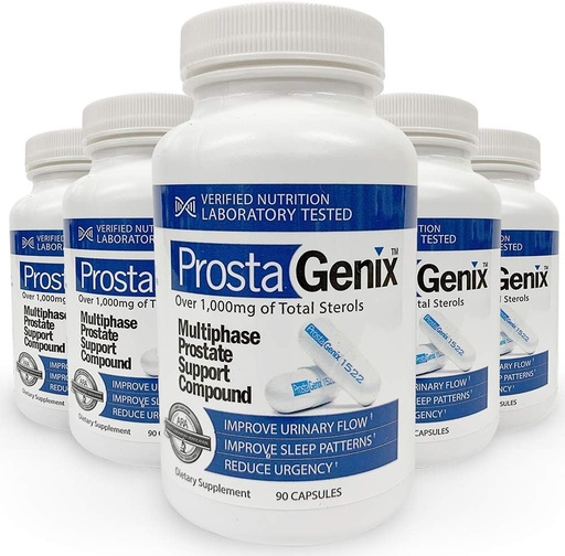 [BRSWGATYOANBQGT4] ProstaGenix Multiphase Prostate Supplement -5 bouteilles - En vedette sur Larry King Enquête TV Show - Plus d'un million Vendu - End Nighttime Salle de bain Voyages, Urgence, Urgence Fréquente.