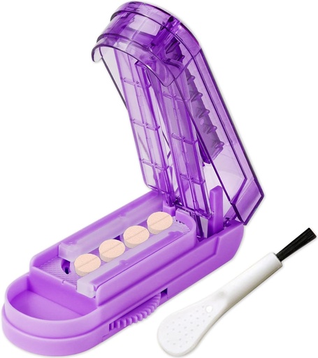 [BRSRAFD3CUCB6ET4] John Bee Pill tallater per a Piells petits i petits. El divisió de Pill ha estat ple de talls múltiples Pilals alhora. No segons Silicone Edge (Dark Purp)