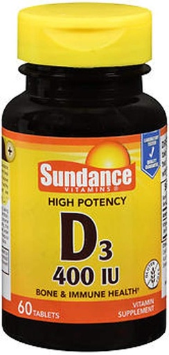 [BRSWGZACB4PQMHTF] SunDance Vitamins D3 400 IU, 60 Tablets Each (2)