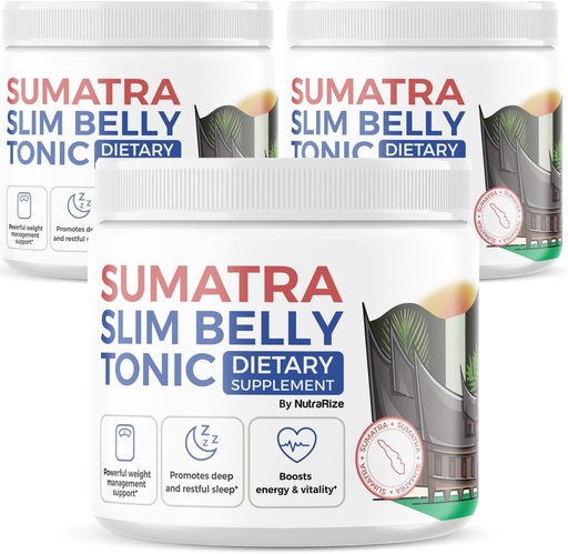 [BRSROBAFDIARU3D3] NutraRize (pakke af 3 Sumatra Slim Belly Tonic Powder - Kosttilskud, All- Natural Maximum Strength Powder, Anmeldelser