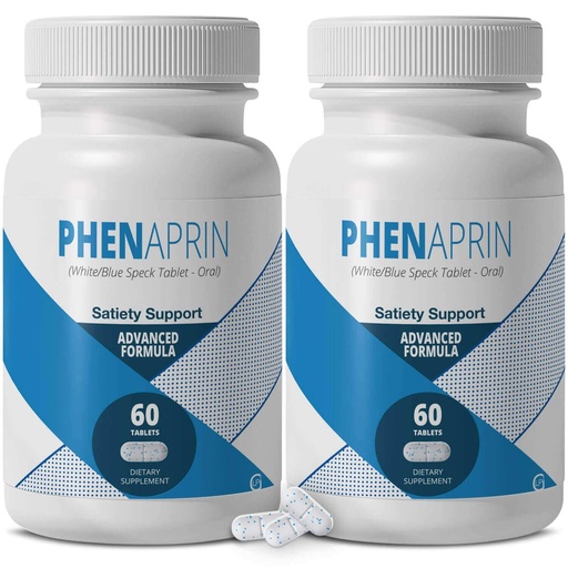 [BRSWYBQ5B57WYD3O] PhenAprin Advanced Diet Pills (Pack of 2) - 120 Tablets - Multi-Pathway Appetite Suppressant & Thermogenic Fat Burner for Women & Men - 2 Month Supply of Weight Management & Energy Support