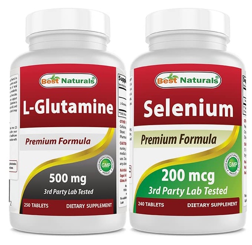 [BRSRMBD5PIHA4ELD] Best Naturals L-Glutamine 500 mg & Selenium 200 mcg