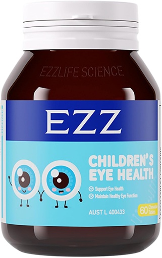 [BRSRA234DICA4YDF] EZZ Children's Eye Health, Essential Eye Vitamins Lutein and Zeaxanthin, Relief of Visual Fatigue and Enhance Eyesight, Natural and Free of Additives, 60 Easy-to-Chew