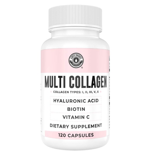 [BRSWYZQODIOR4AD4] Collagen Capsules with Biotin, Hyaluronic Acid, Vitamin C, Hydrolyzed Multi Collagen Peptide Capsules Types I, II, III, V, X For Skin, Hair, Nails and Joint Health Supplement* 120 Count
