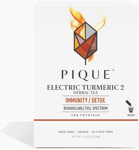 [BRSROBIECEIGEA3H] PIQUE Electric Turmeric 2 - Supports Healthy Immunity, The Natural Inflammatory Response, Natural Detox Pathways, and Radiant Skin - 28ct Single Serve Sticks (Pack of 1)