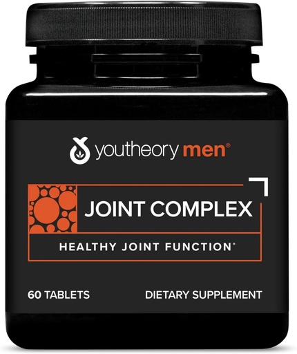 [BRSWGYIRCF5BS2D2] Youtheory Joint Complex for Men – with Boswellia, Ginger, Turmeric, & UC-II Collagen, 60 Tablets