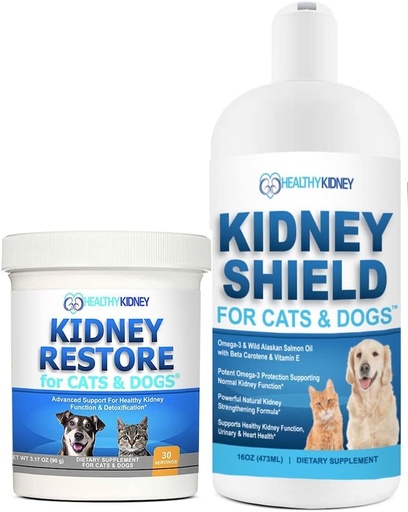[BRSRMYIOBYNGYDI3] Kidney Restore and Kidney Shield for Cats & Dogs Two-Pack