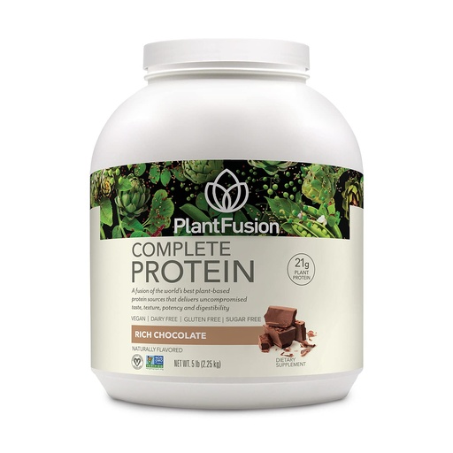 [BRSWGHDYCQOROD3B] PlantFusion Complete Vegan Protein Powder - Plant Based Protein Powder with BCAAs, Digestive Enzymes and Pea Protein - Keto, Gluten Free, Soy Free, Non-Dairy, No Sugar, Non-GMO - Rich Chocolate 5 lb