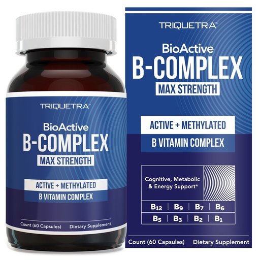 [BRSRAHQ6DIBGKHTU] BioActive Vitamin B Complex - Blood Stream Ready, Methylated B Complex - Featuring Methylfolate, 3 BioActive Forms of B12, BenfoPure® B1 & Pantesin® B5 - 12 B Vitamins in Clinical Doses - 60 Servings