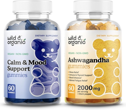 [BRSRAGQRBAMWEDTO] Wild & Organic Calm & Mood Gummies & Ashwagandha Gummies