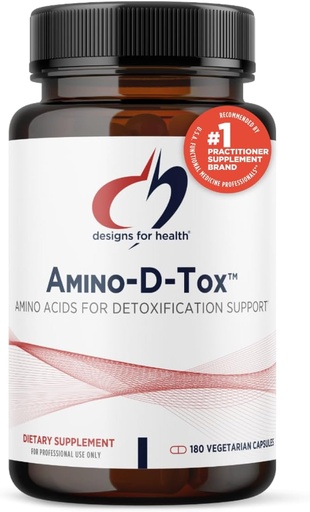 [BRSWIYQFCUDRQHQV] Conceptions pour la santé Amino-D-Tox - Amino Acid Detox + Liver Cleanse Support - Supplément Mélange avec Glycine, Glucarate de calcium D, NAC + Plus - Non-OGM (180 capsules)