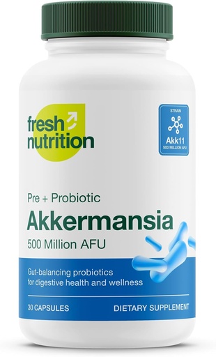 [BRSROAL2BYDRYFD4] Akkermansia Muciniphila Probiotic 500M AFU για την παραγωγή GLP-1 - Pre + Probiotic Supplement - 30 Κάψουλες