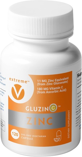 [BRSWYZILBMFROCDH] Zinc MG11+VC Immune Formula | Zinc Gluconate 11mg + Vitamin C 180mg | 120 Dye-Free Vegetarian Capsules